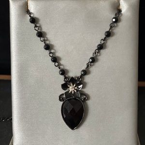 Black crystal necklace